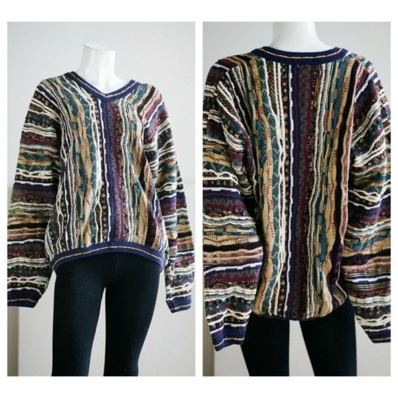 Tundra Other - Vintage Tundra Textured Multicolour Hip Hop Dad Bill Cosby Pullover Coogi Style